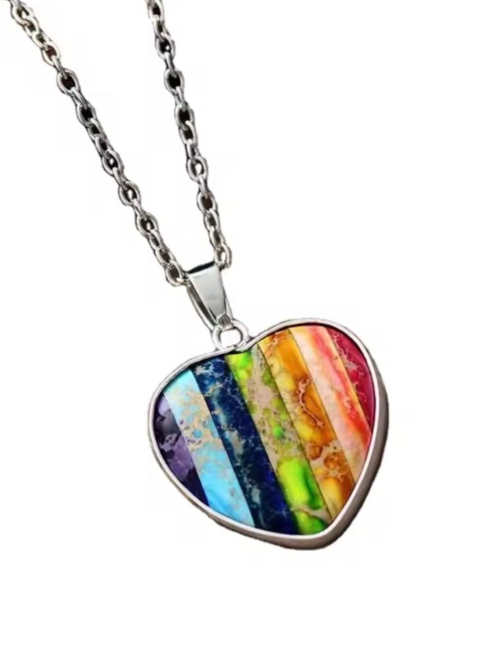 FREE SHIPPING - N24. Healing Heart Necklace Stainless Steel - 18” - No Cancels